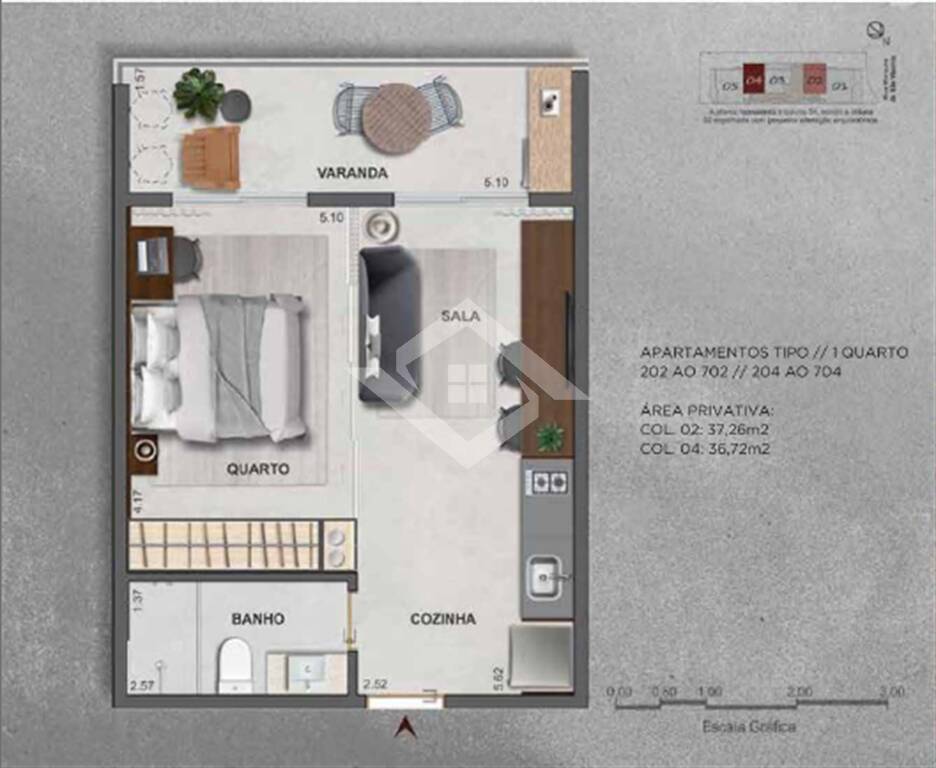 Apartamento à venda com 1 quarto, 36m² - Foto 16