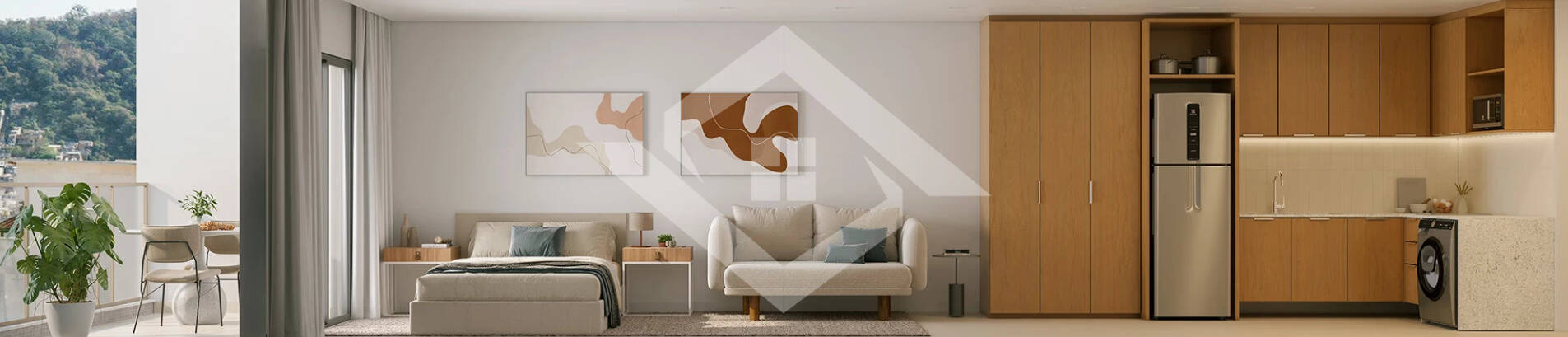 Apartamento, 1 quarto - Foto 1