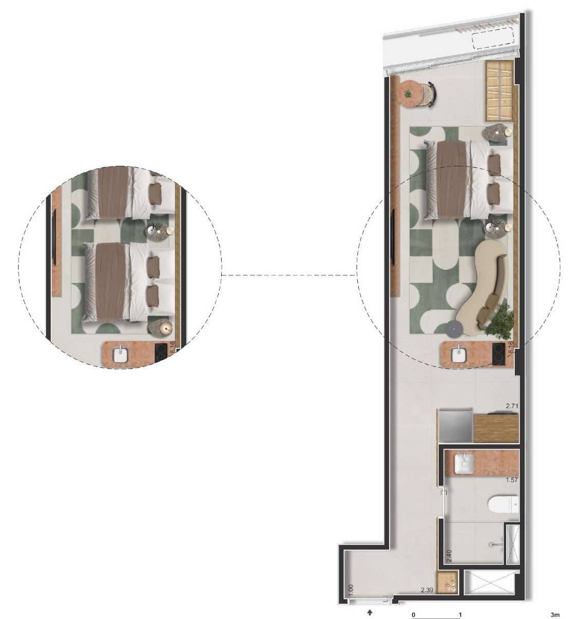 Apartamento, 1 quarto - Foto 16